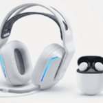 Wireless Gaming Headset and Earbuds With white background